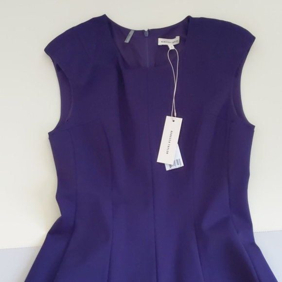 NWT Rebecca Taylor Caley Dress in Aubergine - Picture 4 of 13